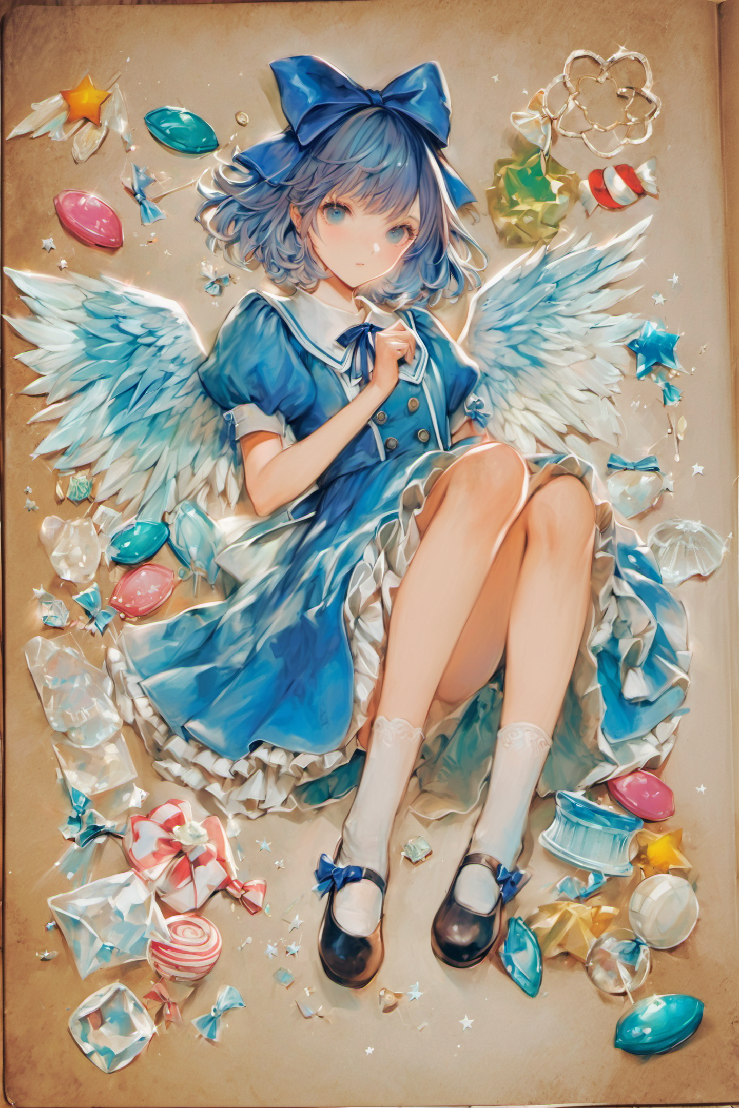 27075-3130720786-1girl,cirno,wings,short sleeves,blue eyes,blue hair,puffy sleeves,solo,bow,shoes,dress,puffy short sleeves,hair bow,looking at v.png
